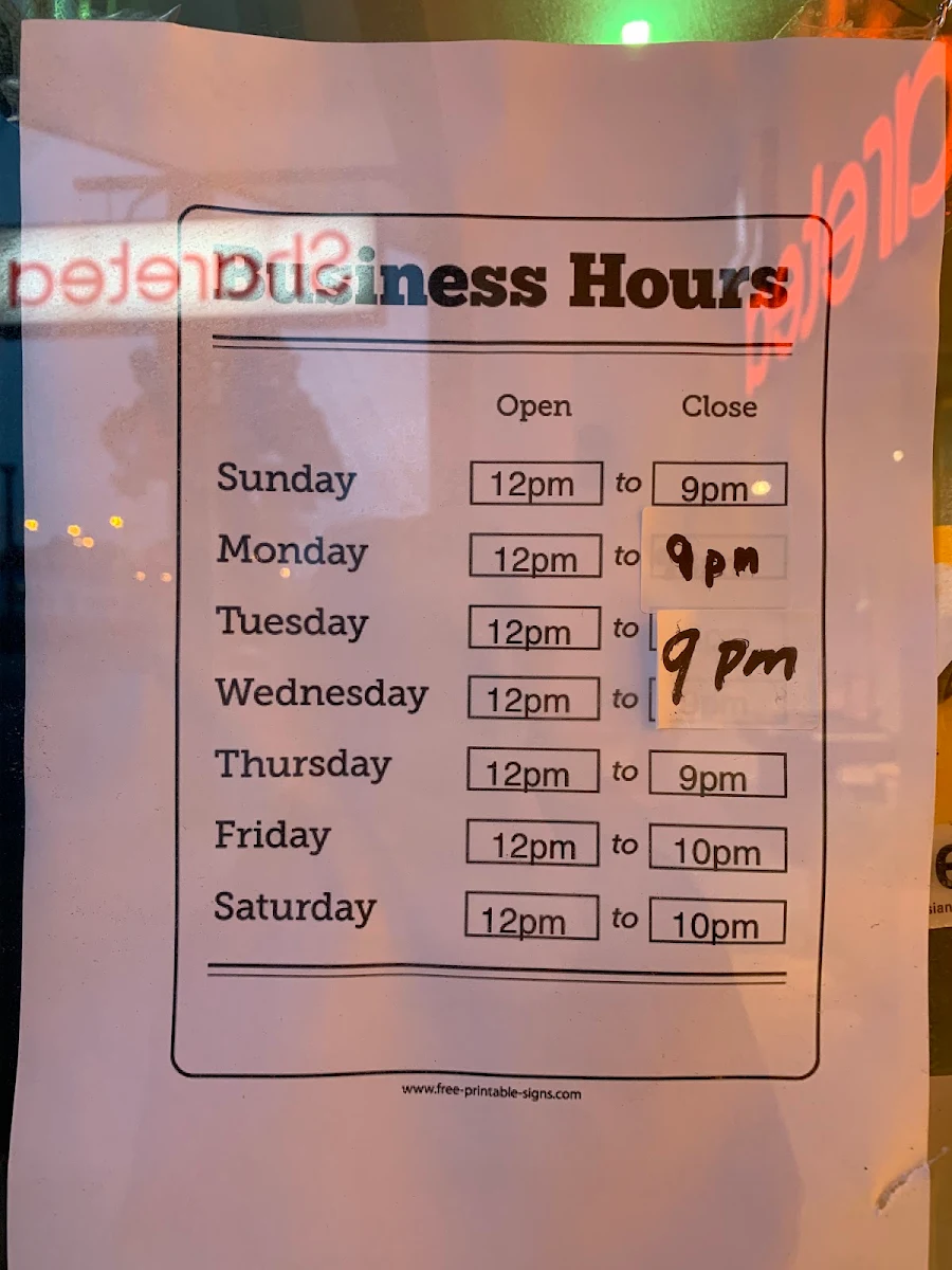Menu, Sharetea Glen Waverley