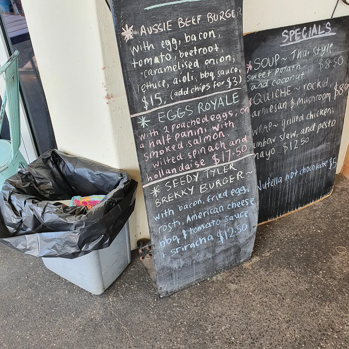 Menu, North Break Cafe