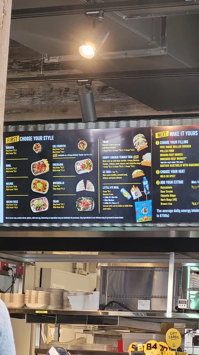 Menu, Guzman y Gomez - Marrickville