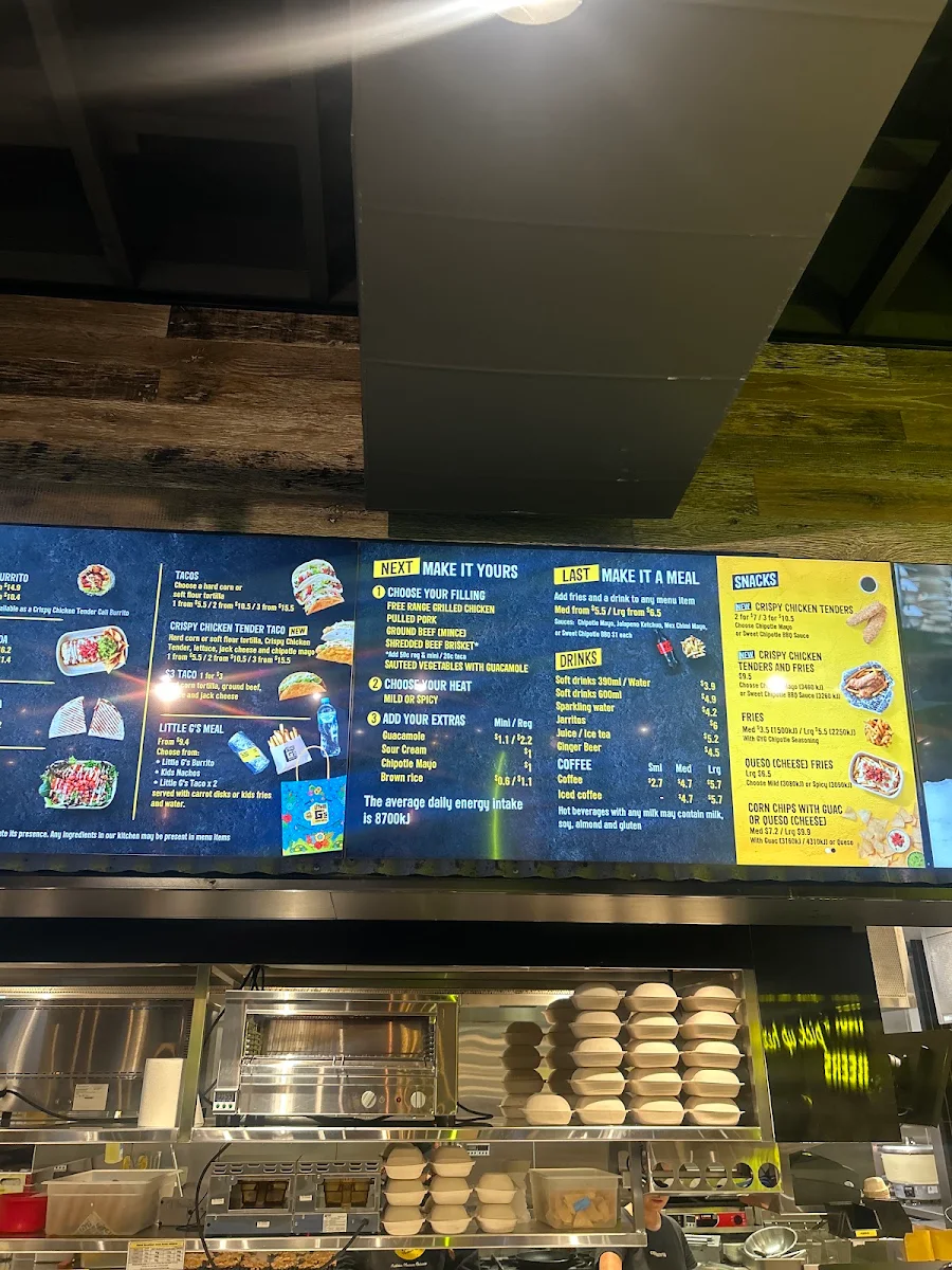 Menu, Guzman y Gomez - Marrickville