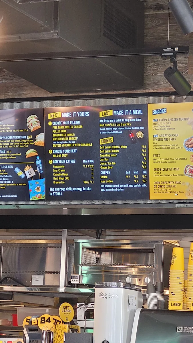 Menu, Guzman y Gomez - Marrickville
