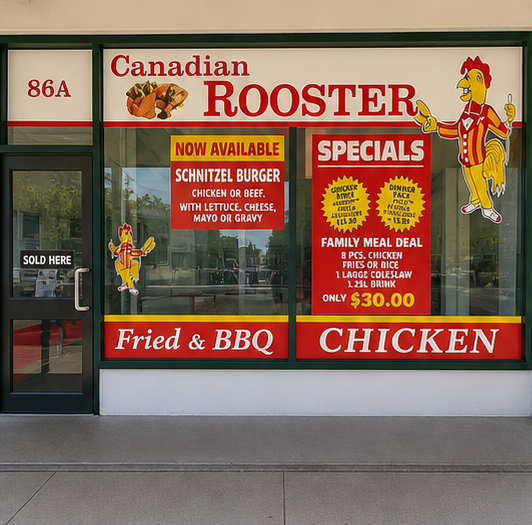 Menu, Canadian Rooster