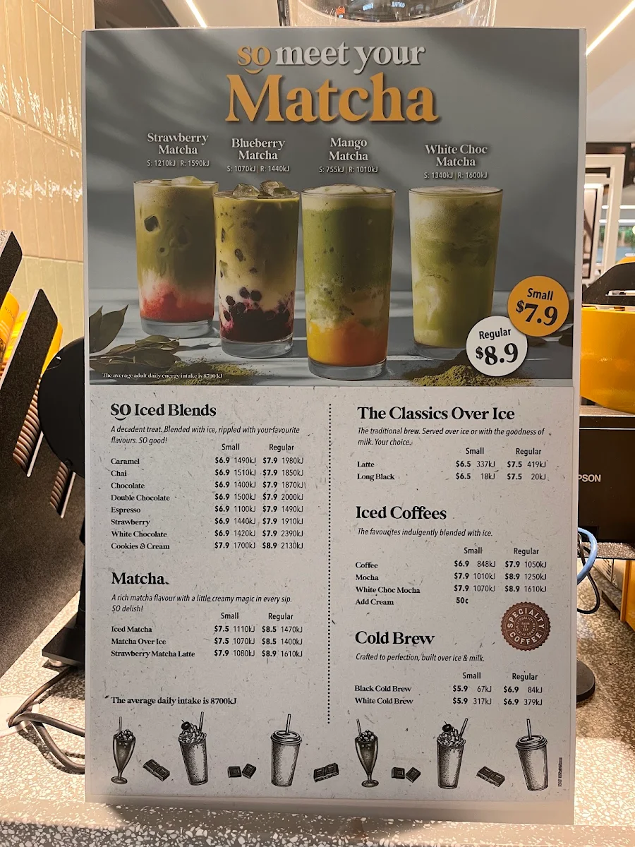 Menu, Soul Origin Forest Hill Chase