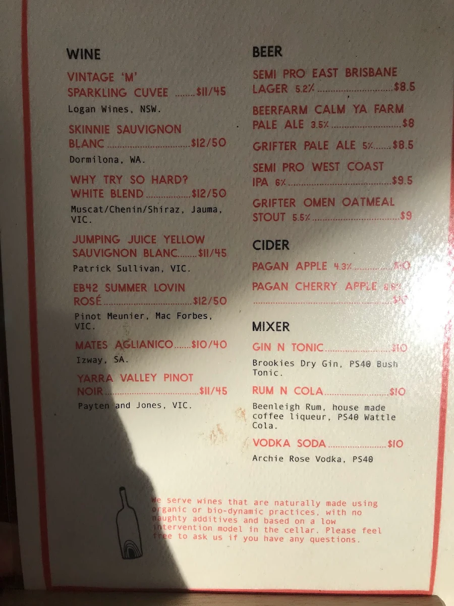 Menu, Keith
