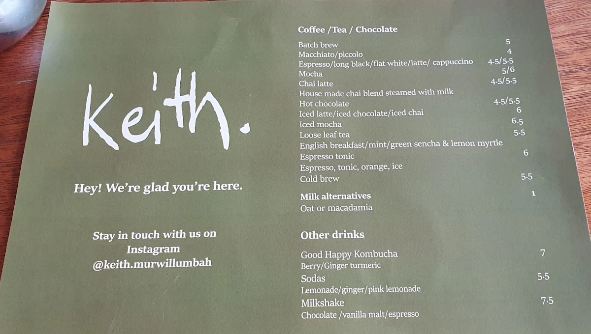 Menu, Keith