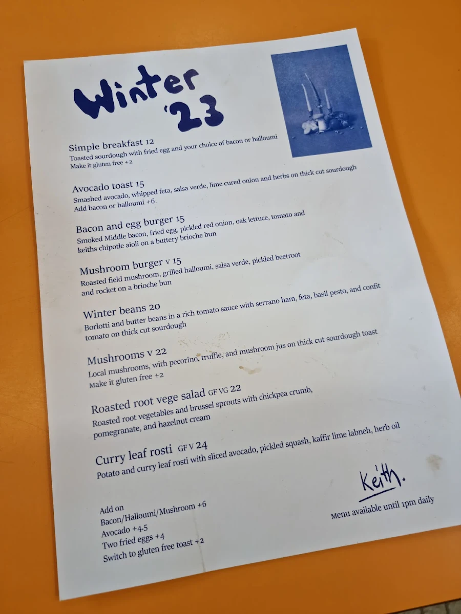 Menu, Keith