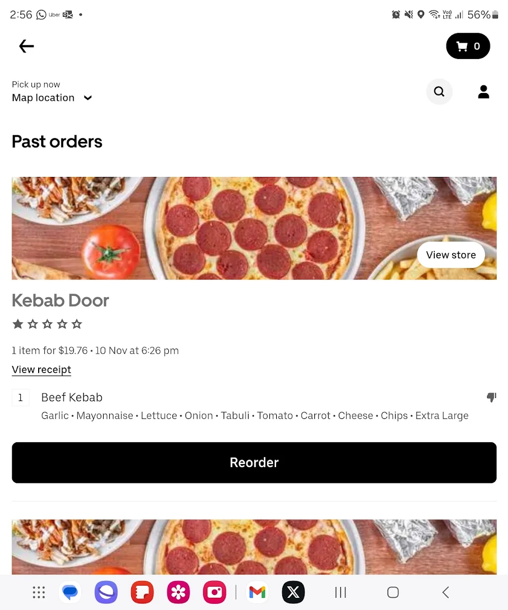 Menu, Kebab Door