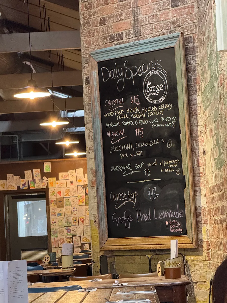 Menu, The Forge Pizzeria