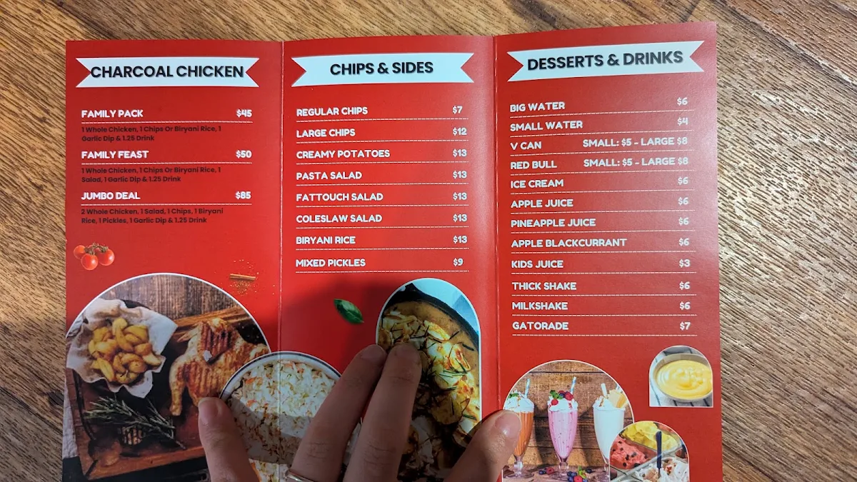 Menu, Charcoal YumYum Chicken