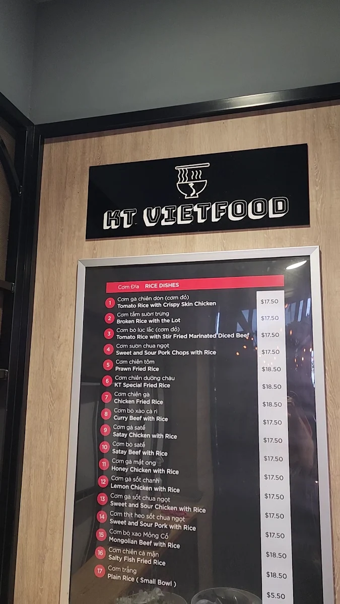 Menu, KT VIETFOOD