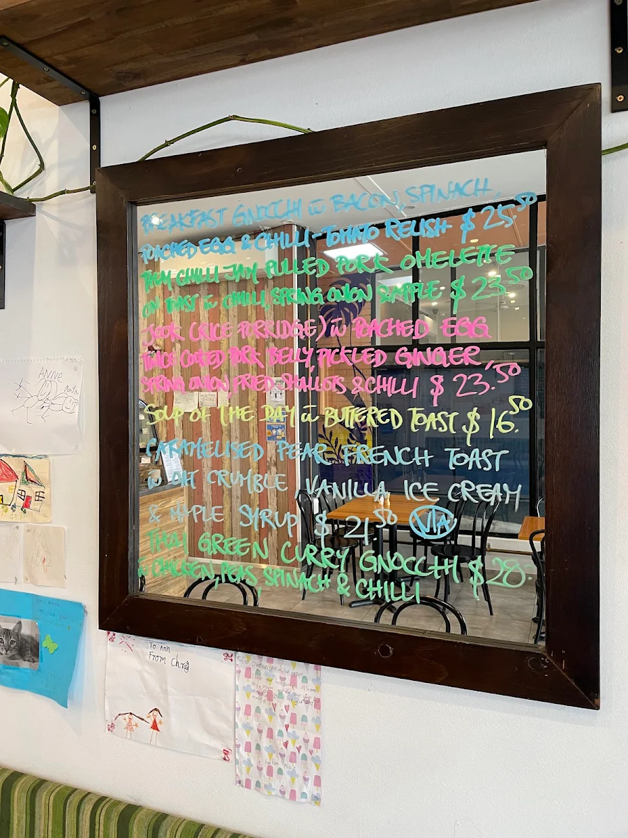 Menu, Overhear Coffee & Food