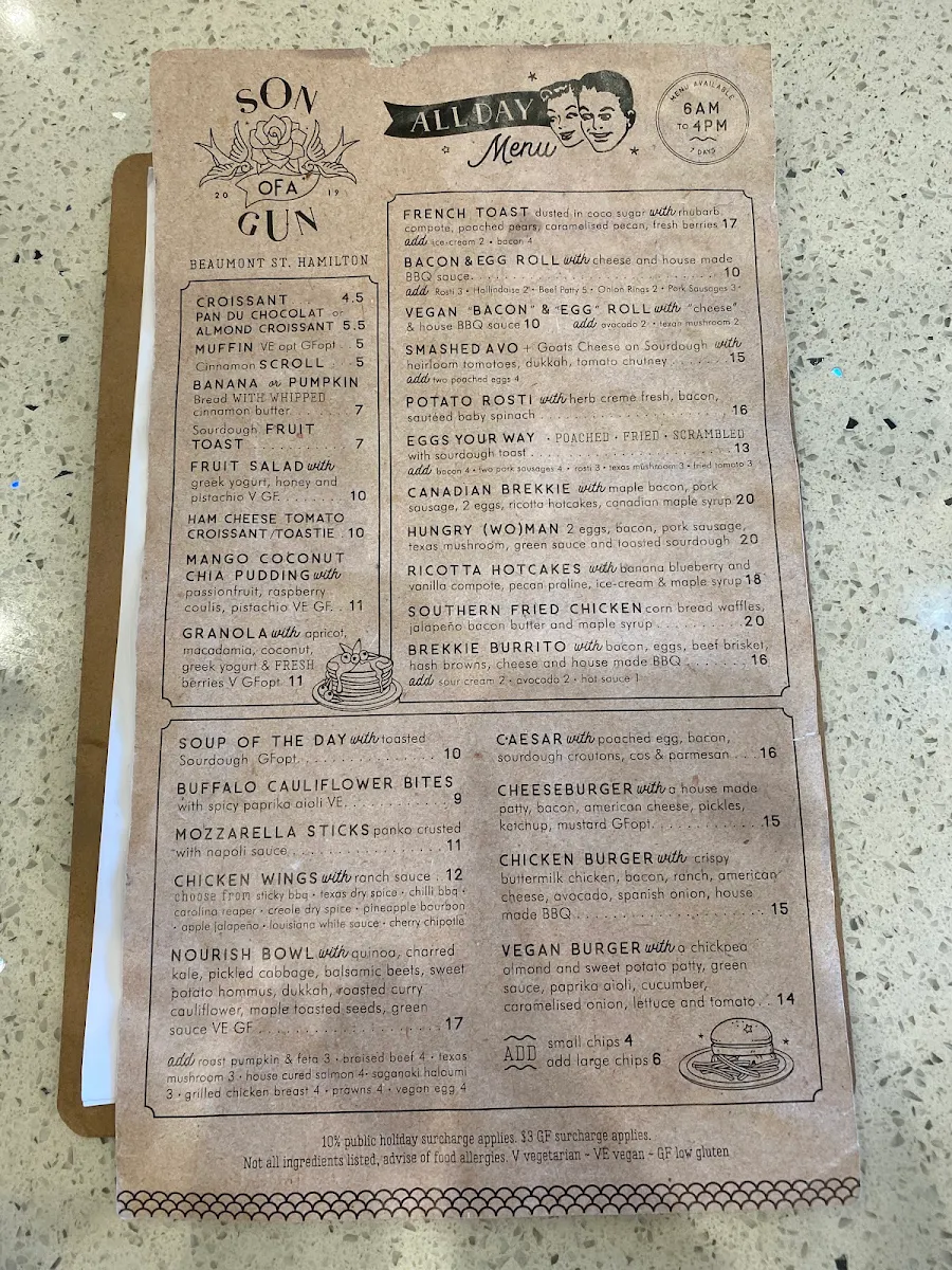 Menu, Son of a Gun