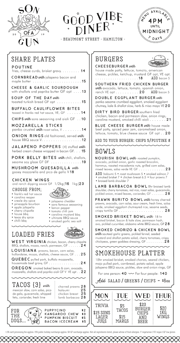 Menu, Son of a Gun