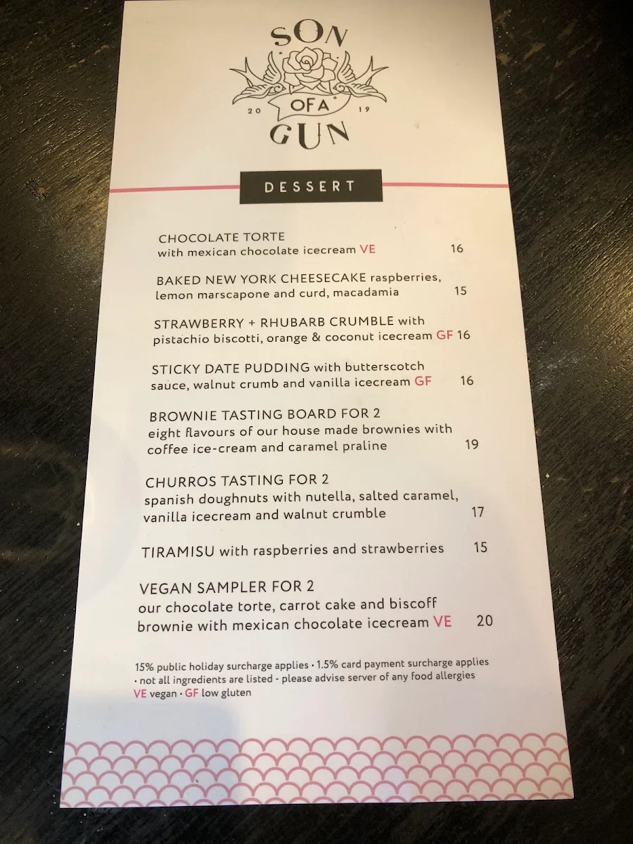 Menu, Son of a Gun