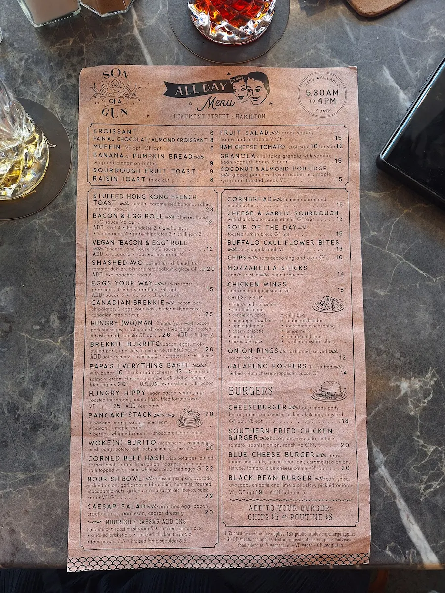 Menu, Son of a Gun