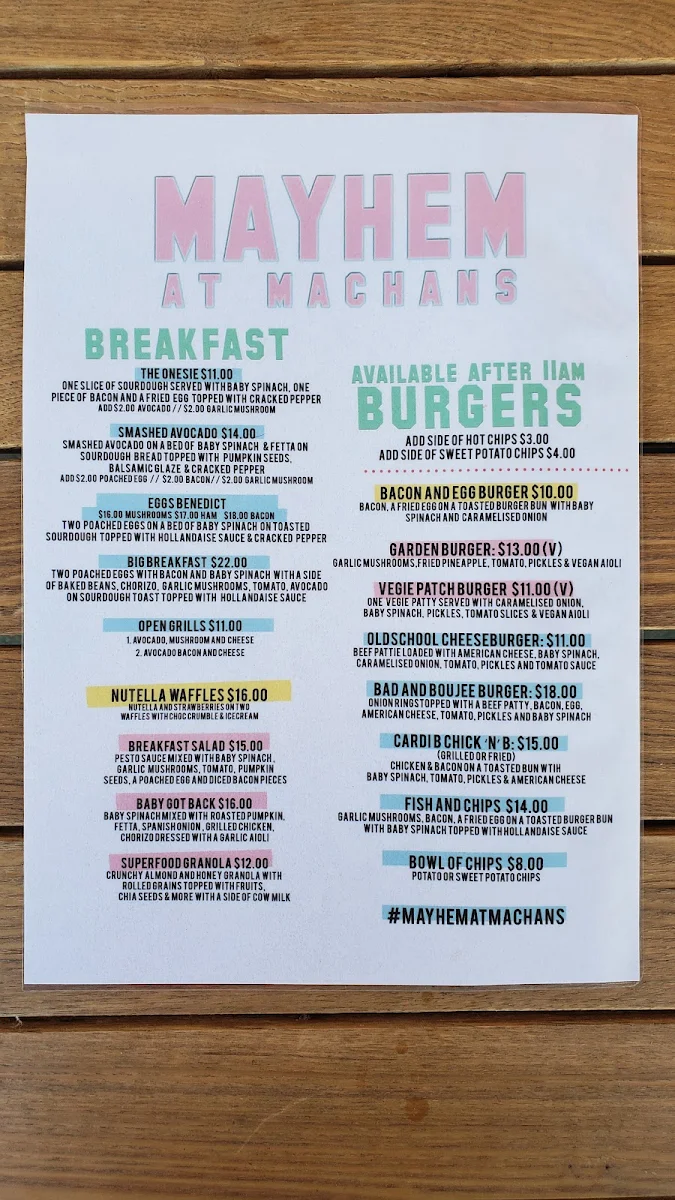 Menu, Mayhem At Machans