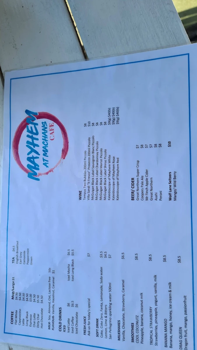Menu, Mayhem At Machans