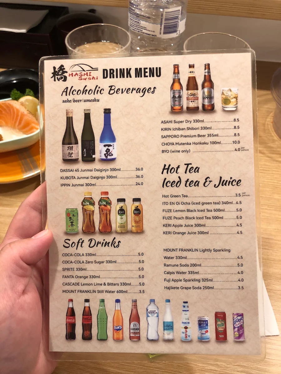 Menu, Hashi Sushi Rhodes