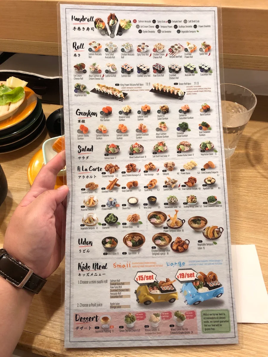Menu, Hashi Sushi Rhodes