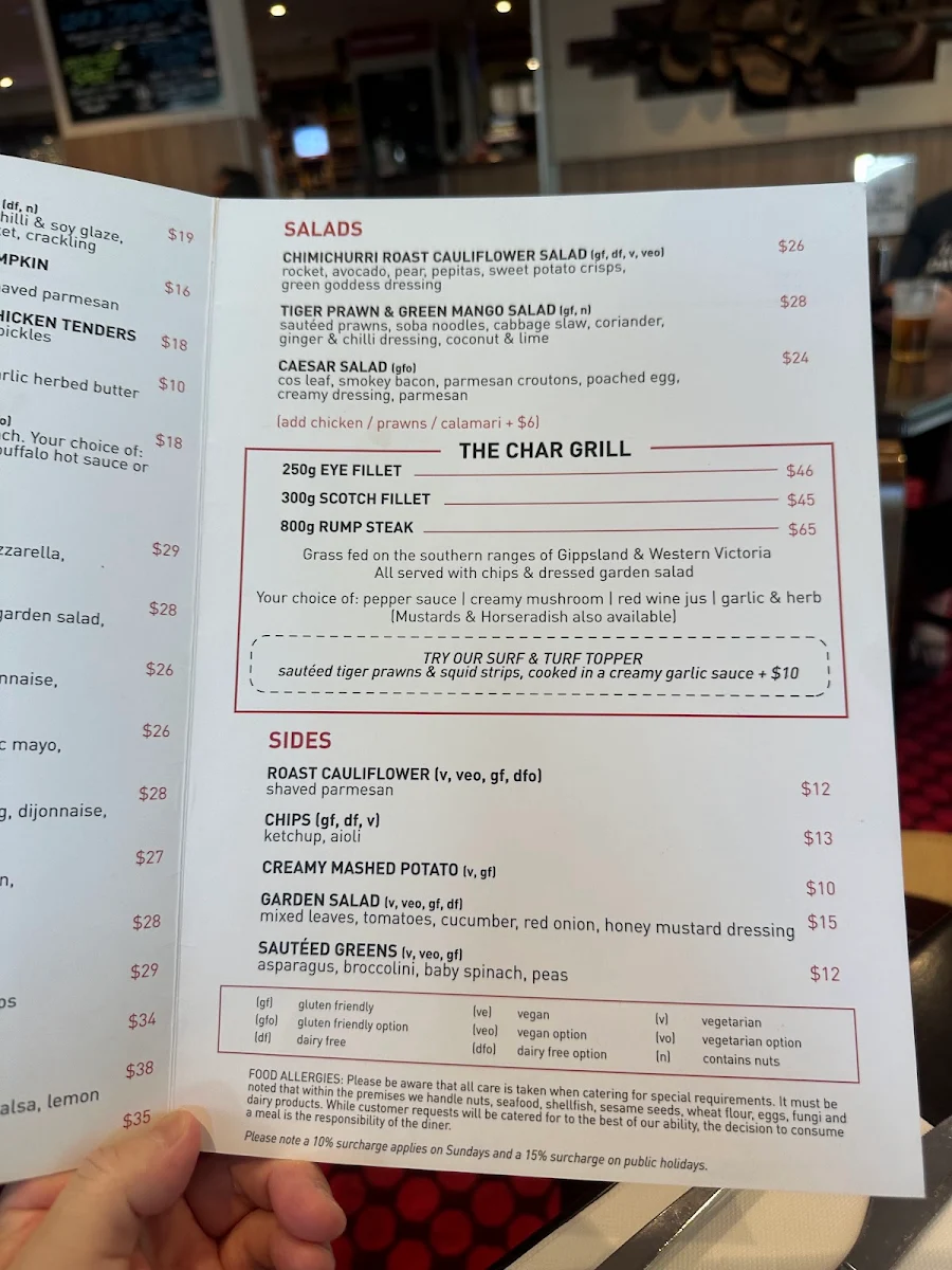 Menu, The Nixon Hotel