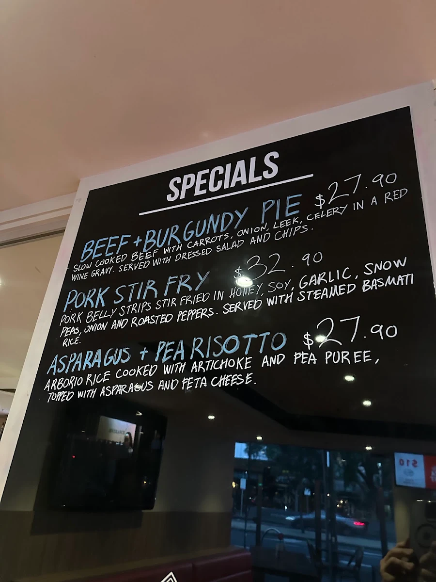 Menu, The Nixon Hotel