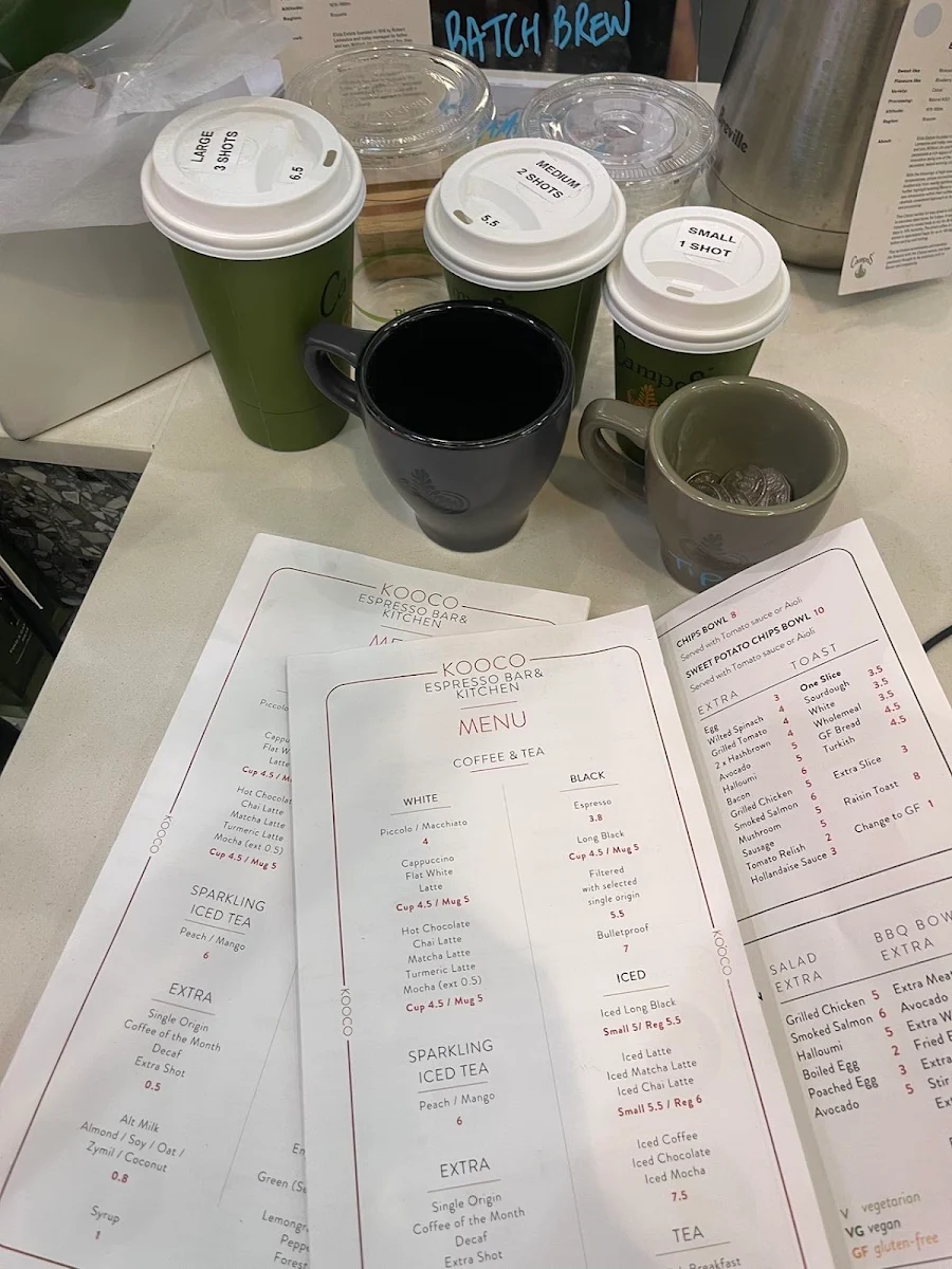 Menu, Kooco Espresso Bar & Kitchen Robina