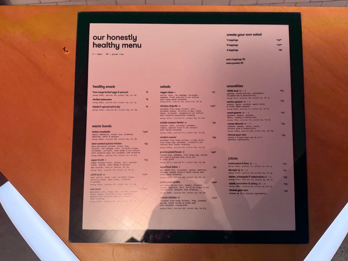 Menu, Crisp