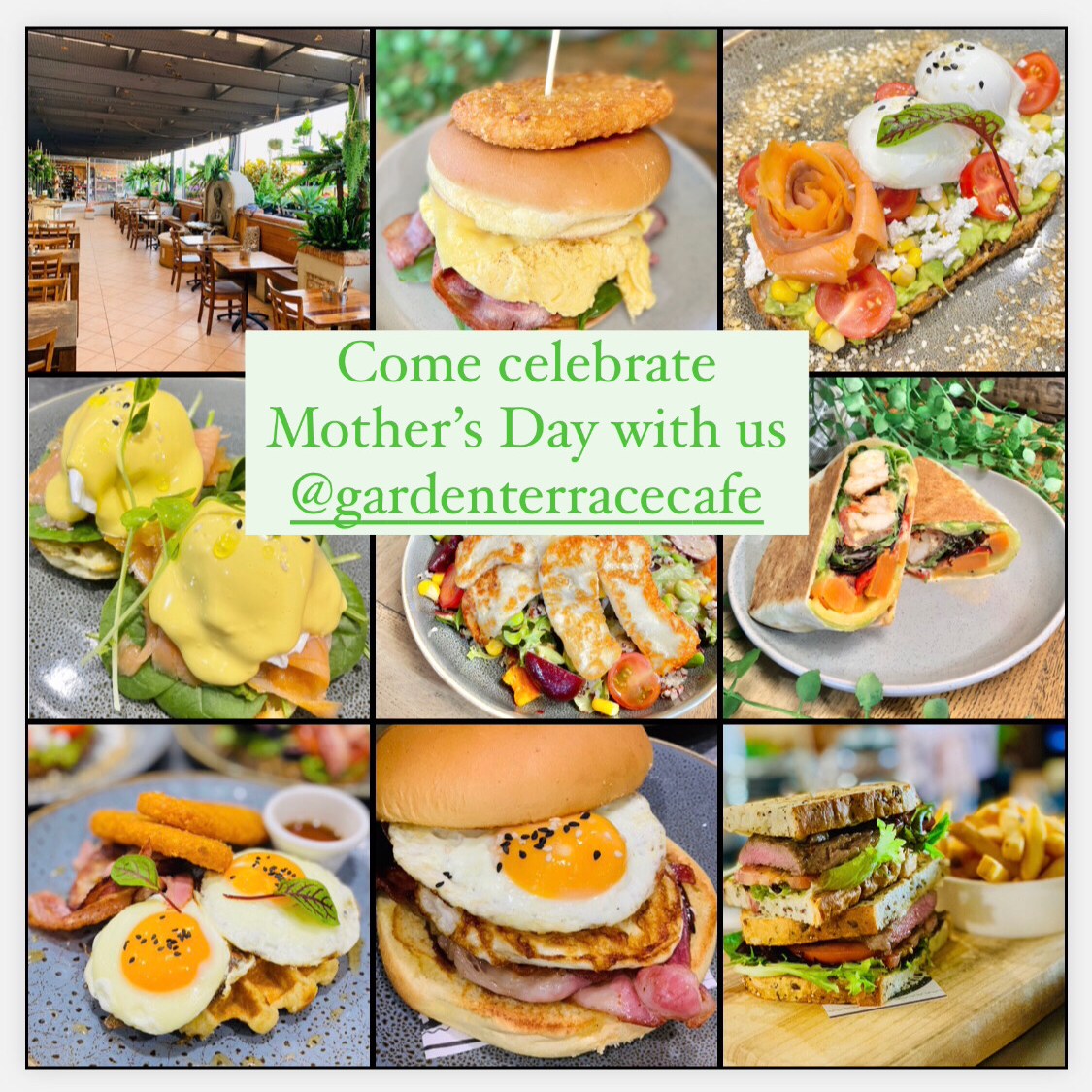 Menu, Garden Terrace Cafe