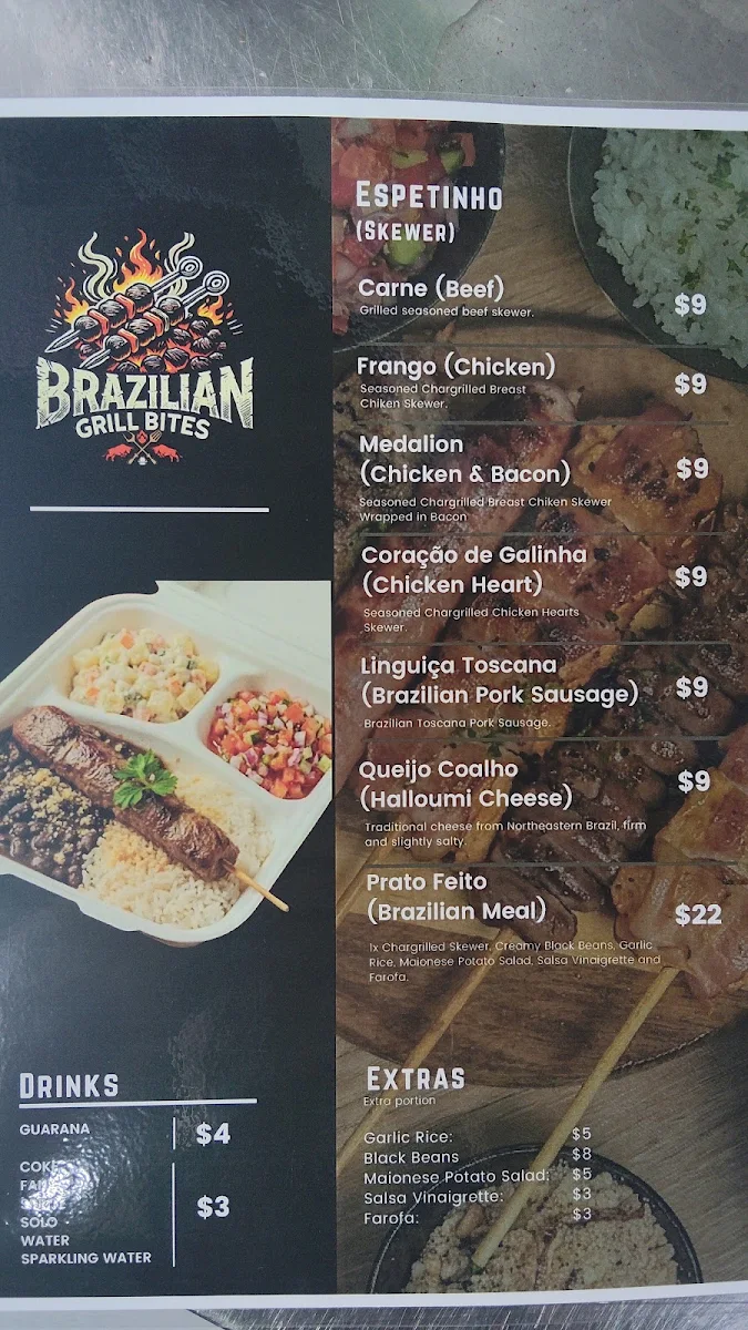 Menu, Brazilian Grill Bites
