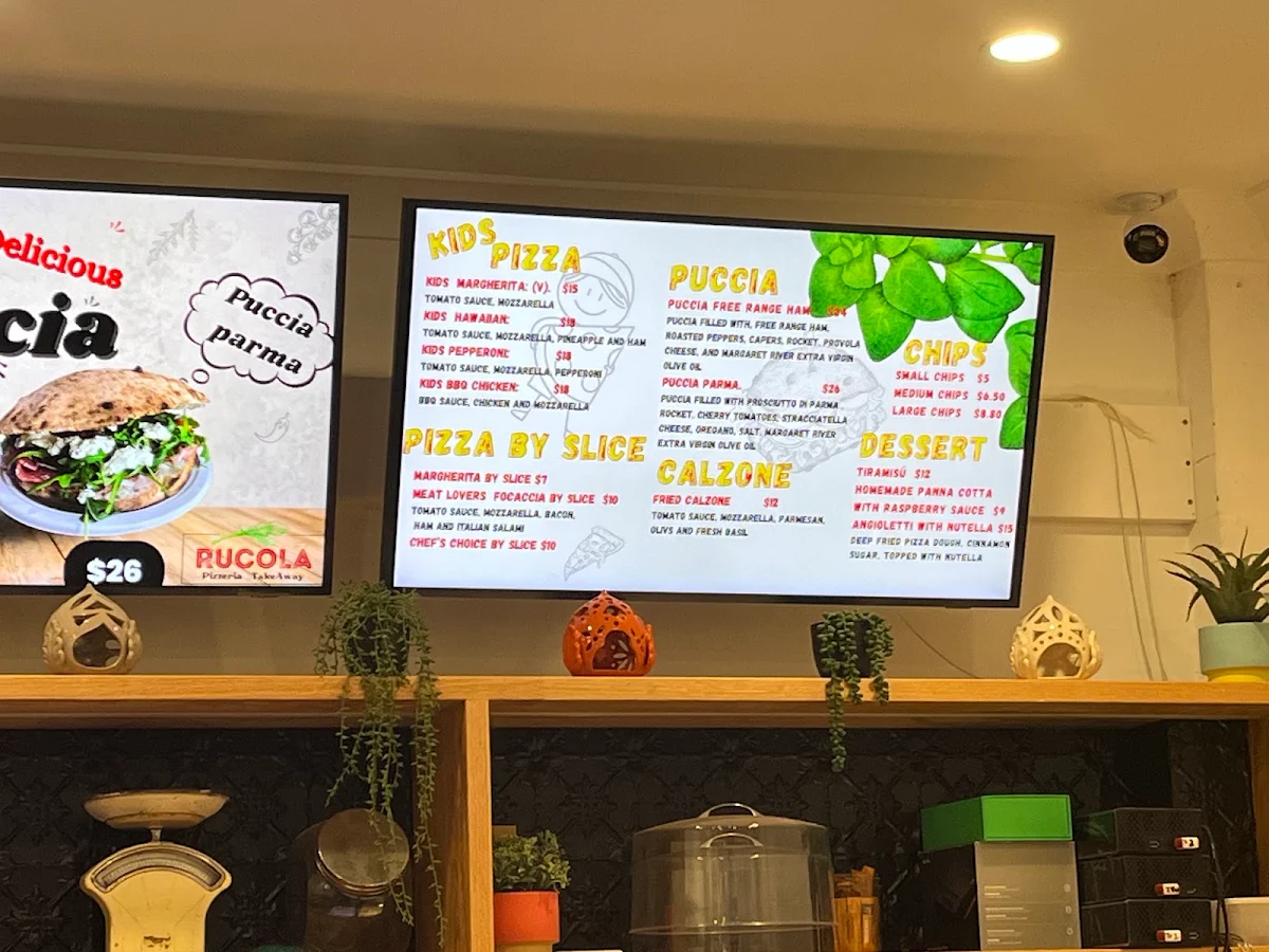 Menu, Rucola Pizzeria & Italian Delicacies