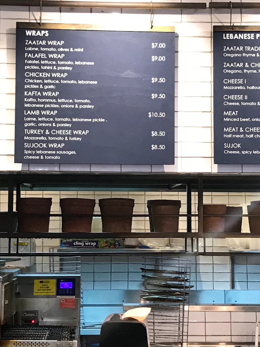 Menu, Ooosh Bakery