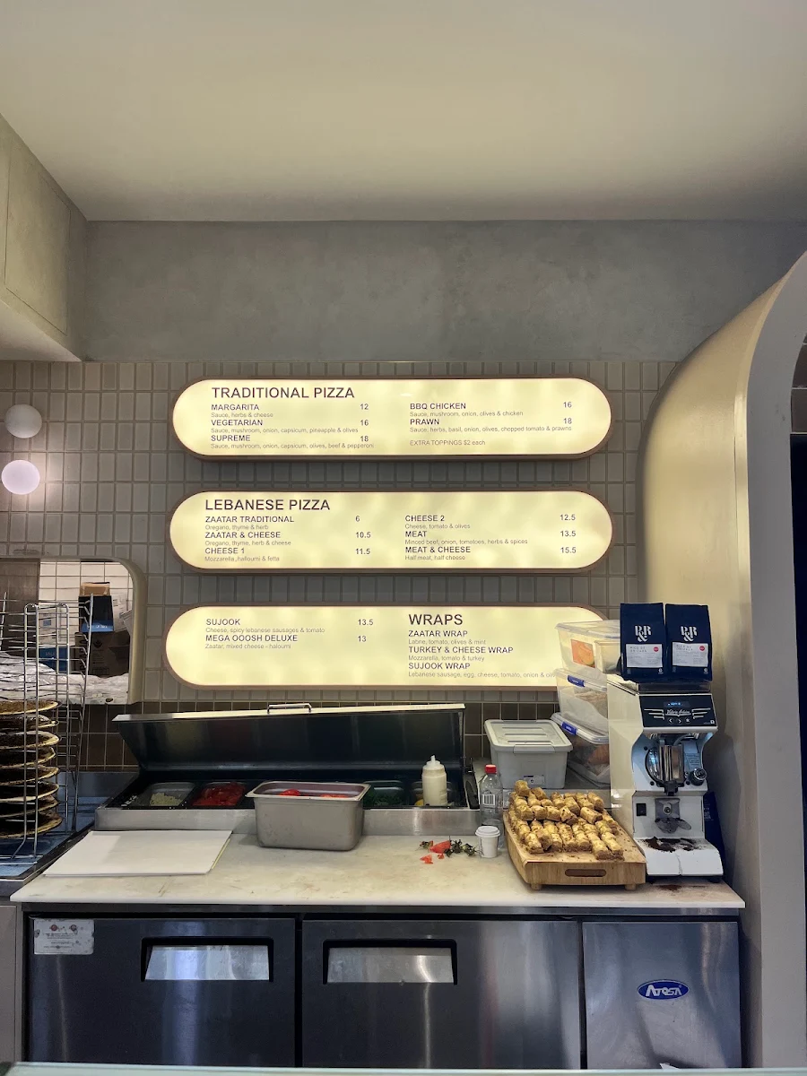 Menu, Ooosh Bakery