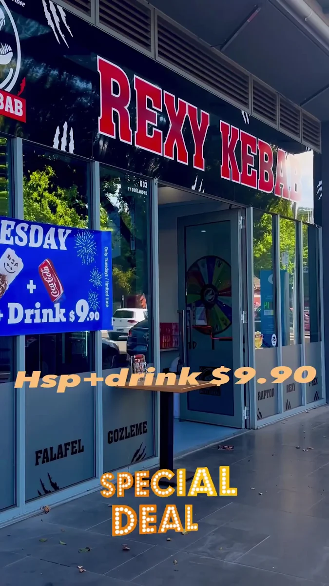 Menu, Rexy Kebab Werribee