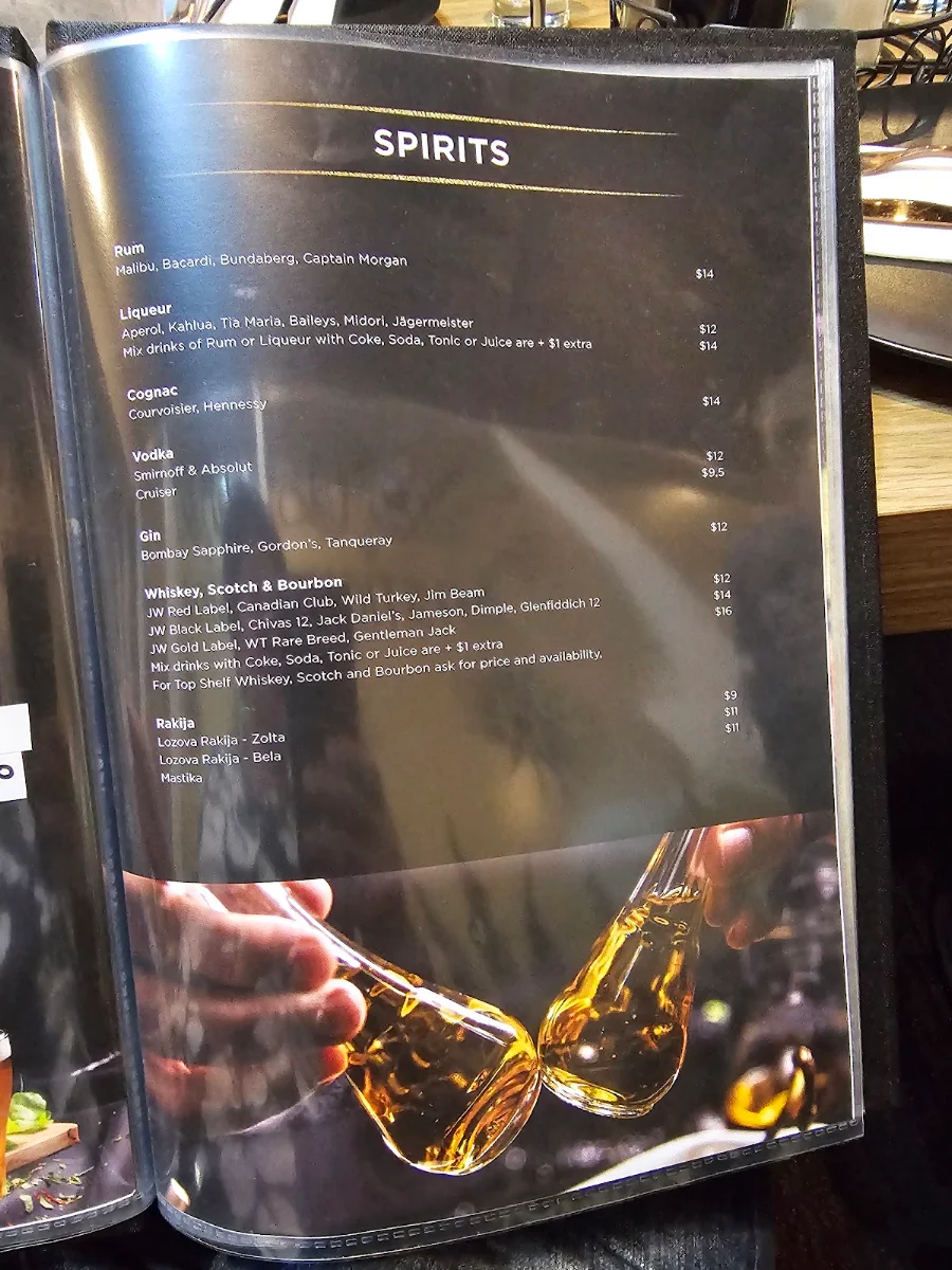 Menu, Mystique Macedonian Restaurant