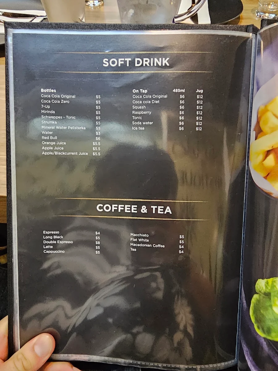 Menu, Mystique Macedonian Restaurant