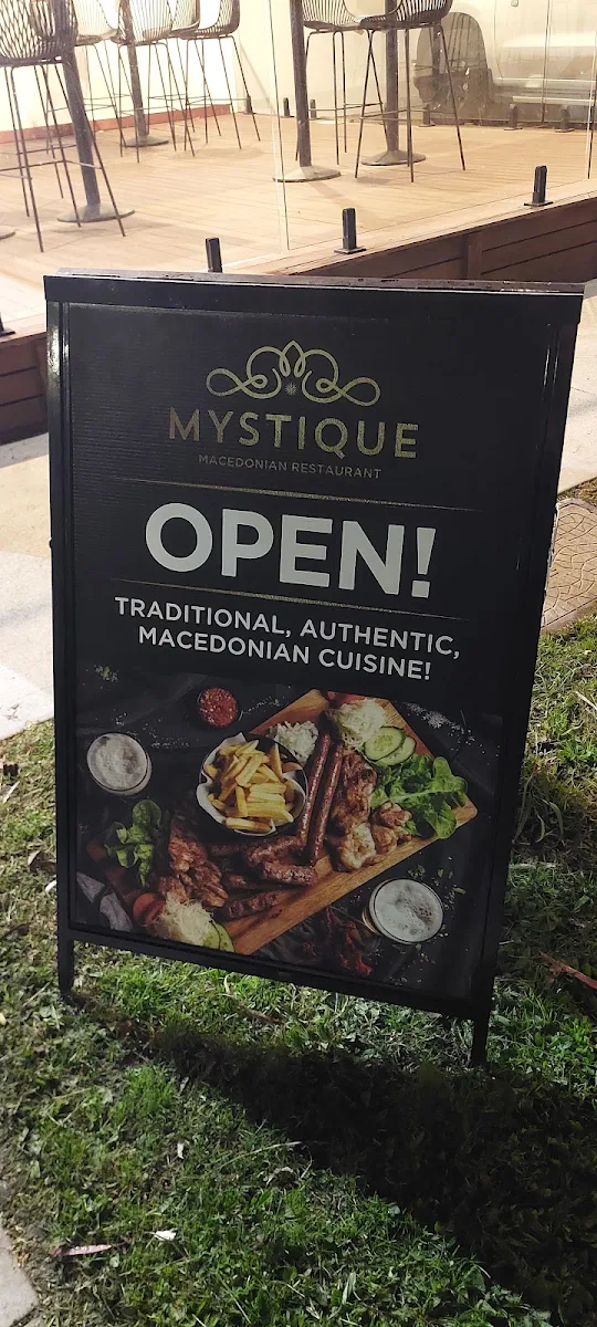 Menu, Mystique Macedonian Restaurant