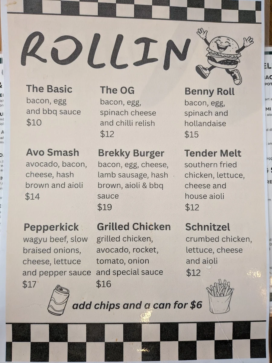 Menu, Cafe Cornerstone