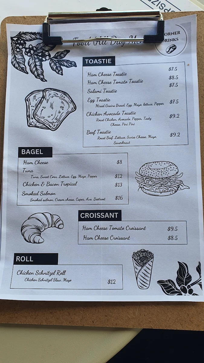 Menu, Corner Drinks