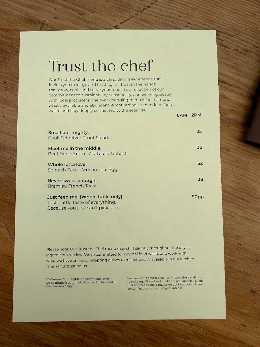 Menu, The What If Society