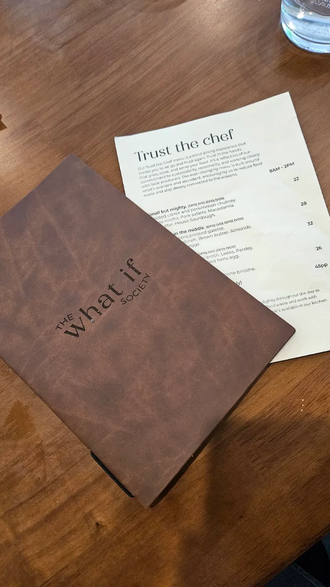 Menu, The What If Society