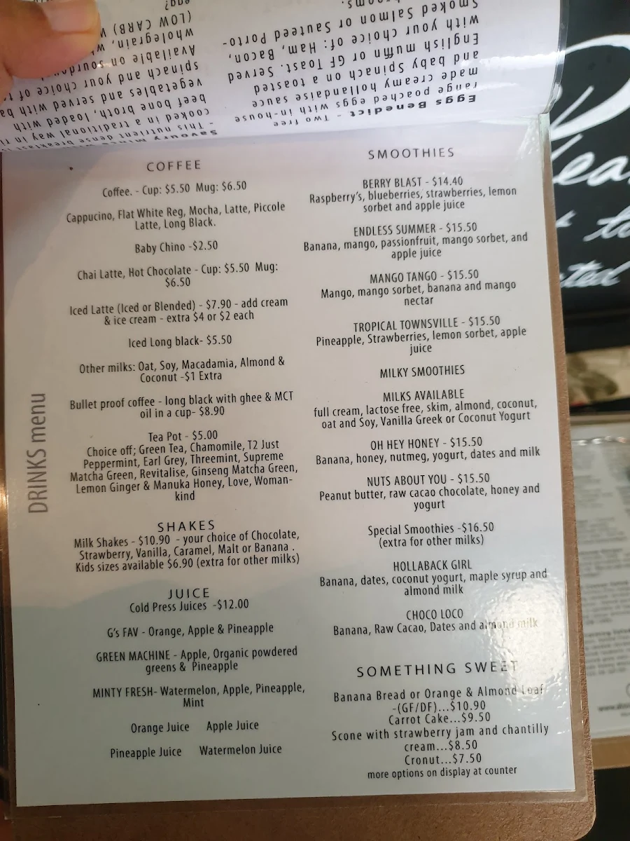 Menu, Absolute Cravings
