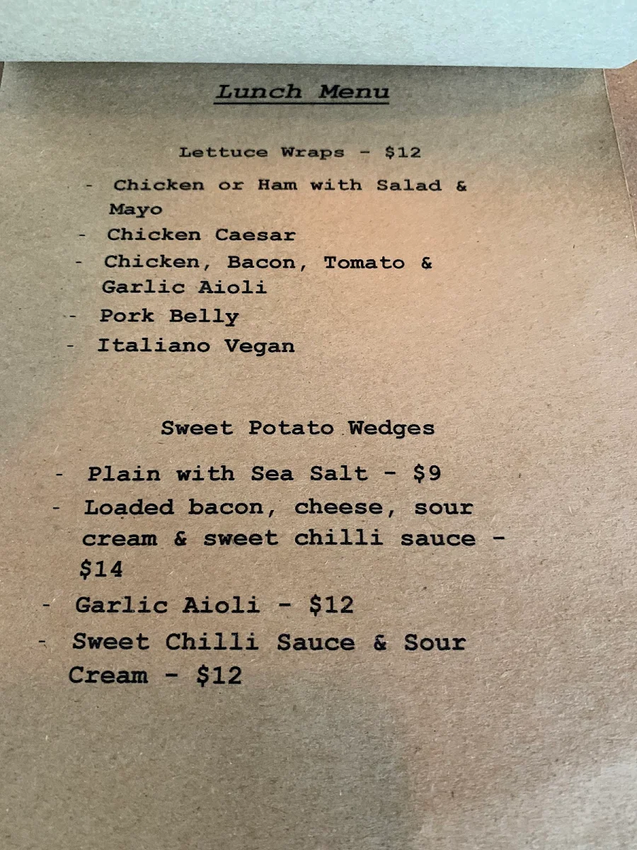 Menu, Absolute Cravings
