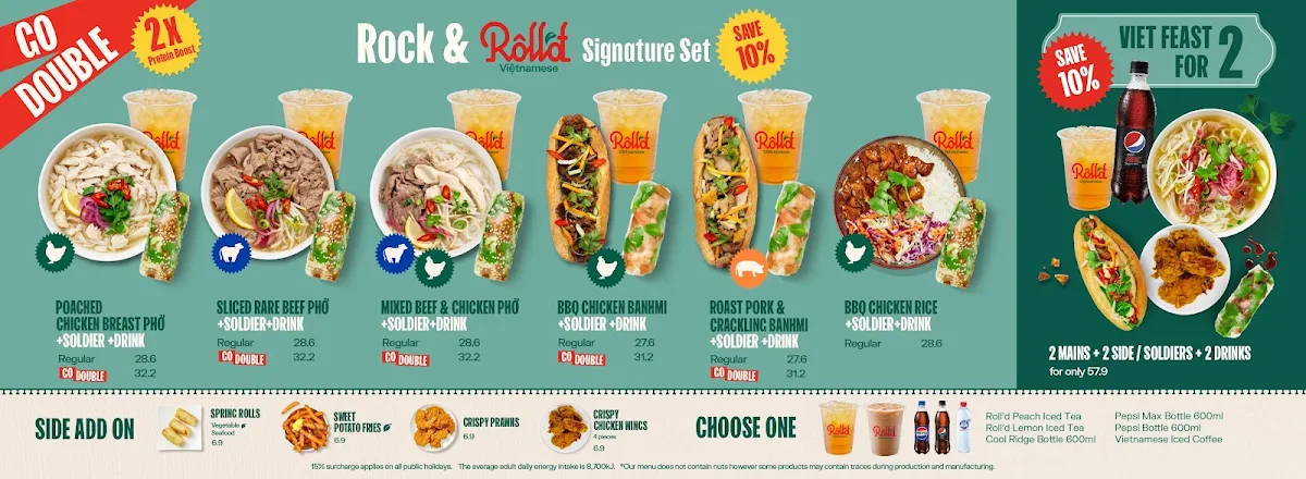 Menu, Roll'd Perth International Airport
