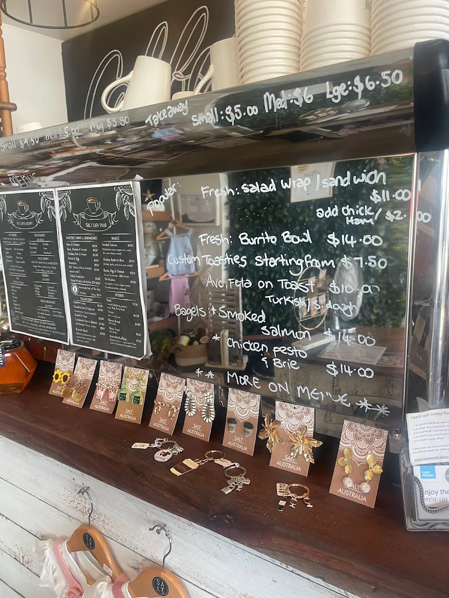 Menu, Salt Shop & Cafe