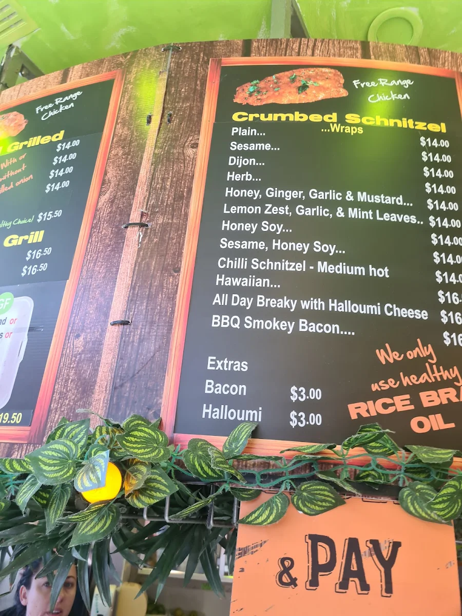 Menu, Crumbed or Naked