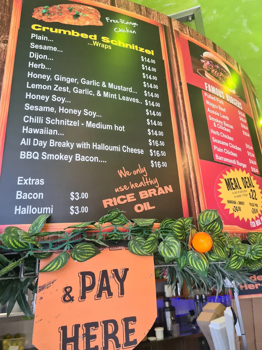 Menu, Crumbed or Naked