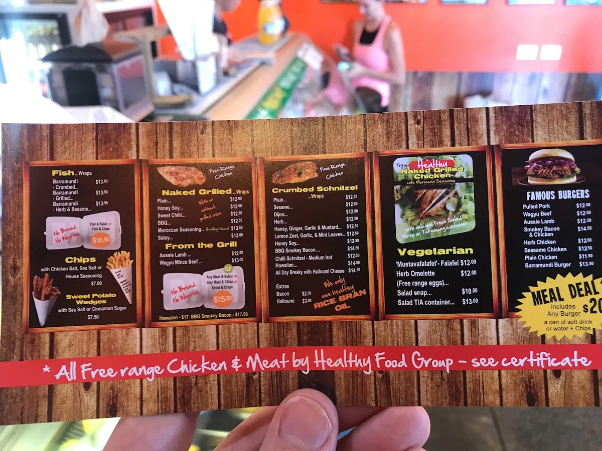 Menu, Crumbed or Naked