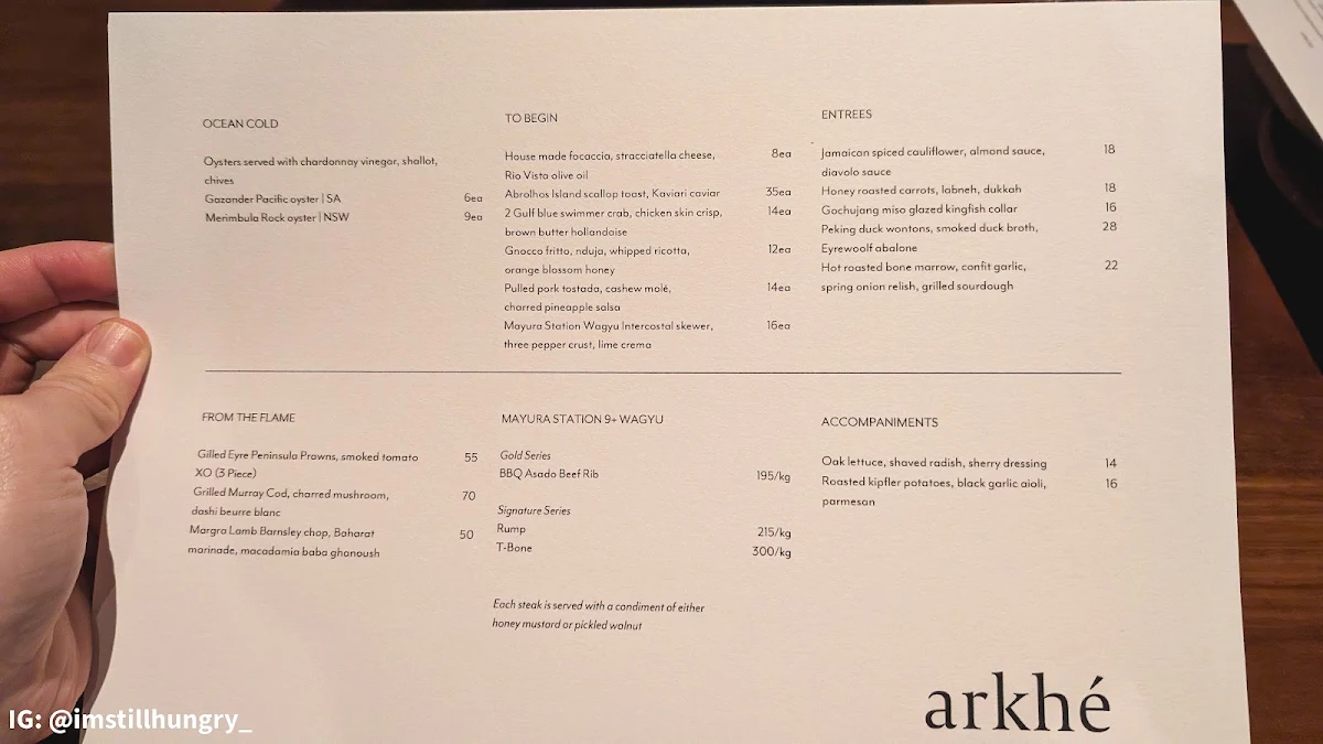 Menu, arkhé