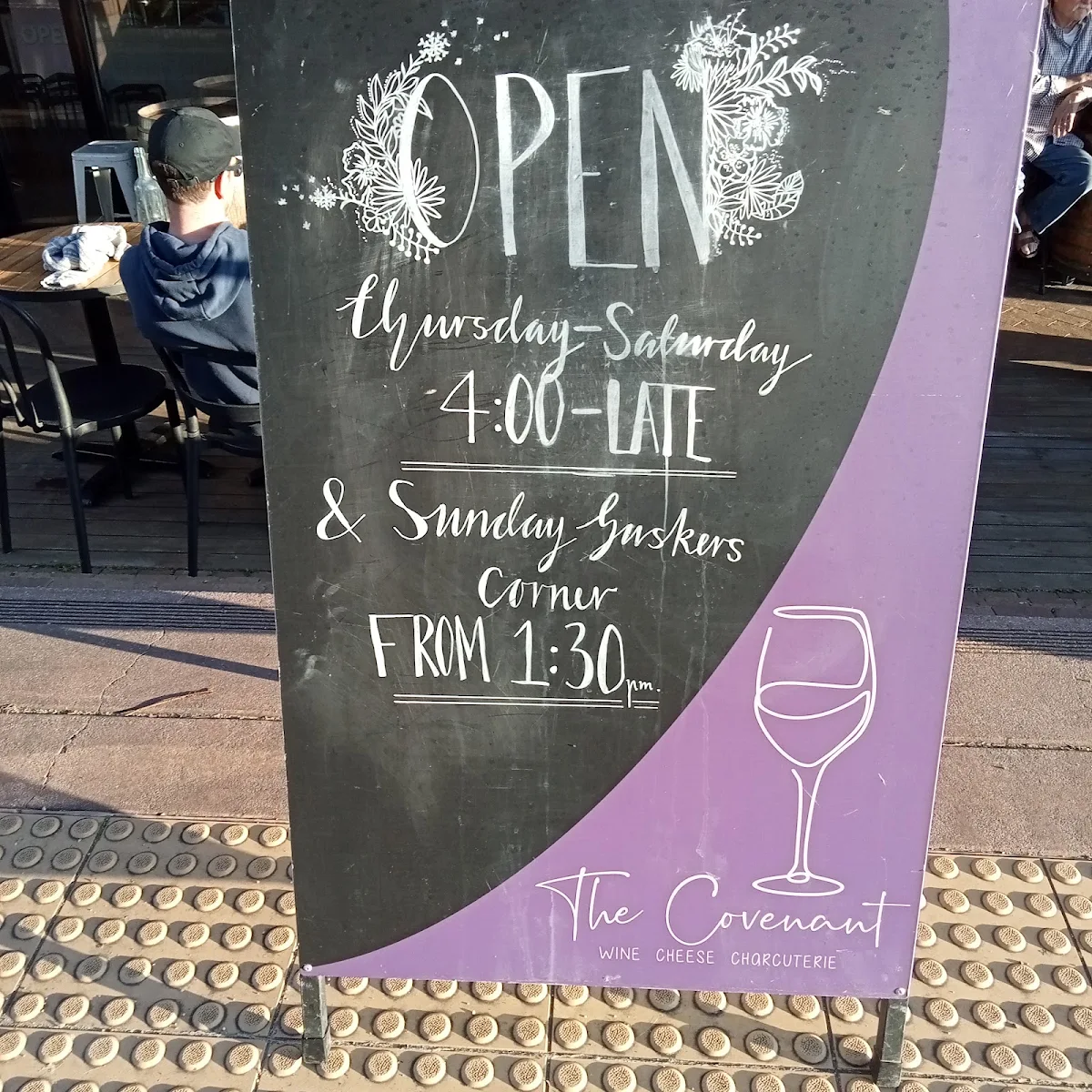 Menu, The Covenant Wine Bar