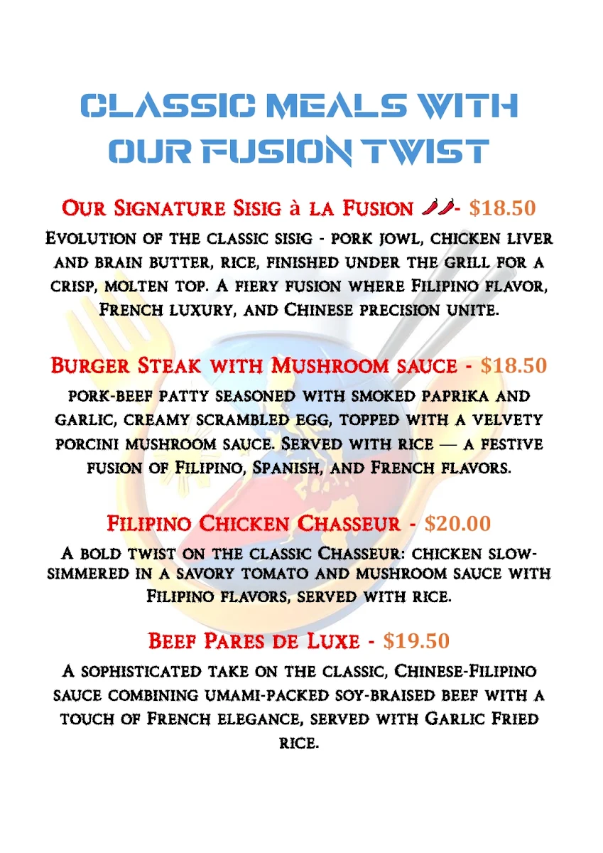 Menu, Pinoy Munchies